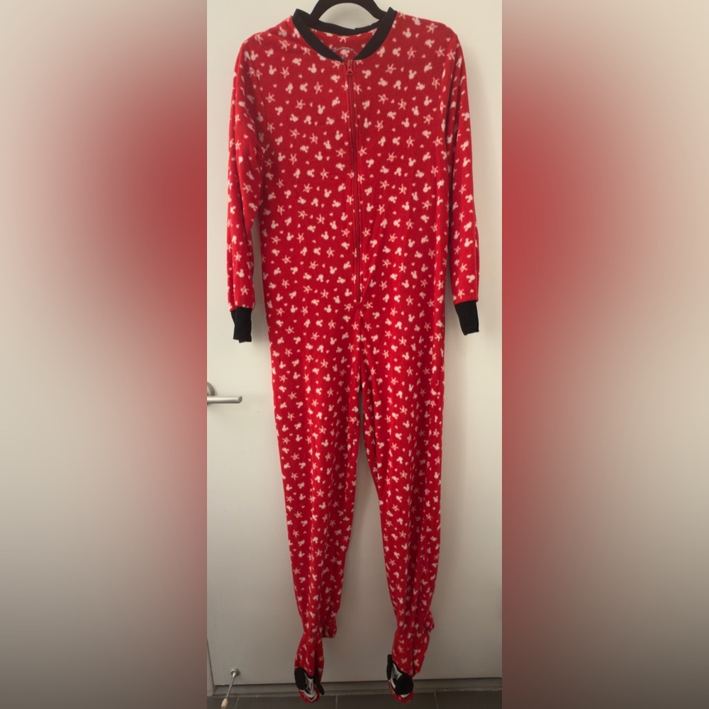 Disney Mickey Mouse Unisex Onesie Pajama Costume Winter Halloween Size Small S